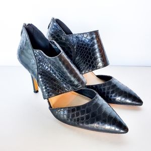 Vince Camuto Leather Black High Heels, size 6.5